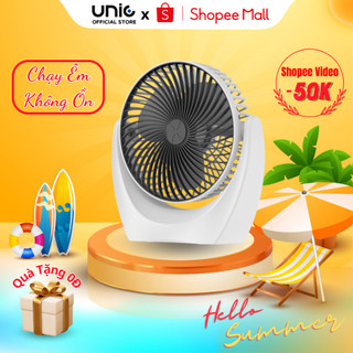 Quạt Tích Điện Mini Để Bàn Văn Phòng Sạc Pin USB, Xoay 180 Độ, Chạy Êm Không Tiếng Ồn Bảo Hành 12 Tháng