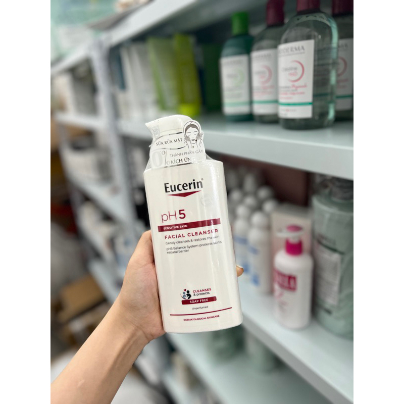 sữa rửa  mặt Eucerin ph5 Facial Cleanser Sensitive skin 400ml
