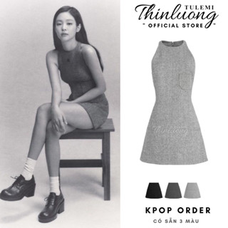 (Sẵn 3 màu - video) Đầm body xám trắng dáng ngắn Jen