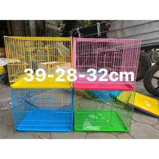 Lồng chứa saze 39x28 nuôi chào mào, chích chòe, yến phụng ,khuyên ,hút mật nhiều màu kèm phụ kiện cao cấp