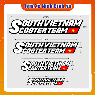Tem dán logo xe SOUTH VIETNAM SCOOTER TEAM siêu nét chính hãng decal không thấm nước