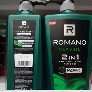 Tắm & Gội Romano Classic 2in1 (650g)