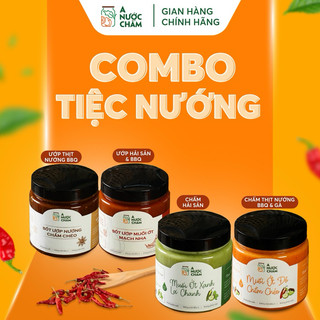 Combo 4 loai Sốt ướp thịt nướng, sốt ướp hải sản, nước chấm đồ nướng, nước chấm hải sản, gia vị  nướng ngon chuẩn vị