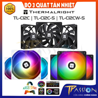 Bộ 3 quạt fan case Thermalright TL C12C, TL C12C S, TL C12CW S LED ARGB -Tản nhiệt 12cm Pa 120 Ax120r SE sync main hub