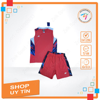 Quần áo cầu lông yonex 22093 sát nách đỏ nam