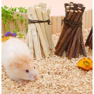 cành táo , cành mía, que cỏ khô Jessie mài răng dành cho hamster, thỏ, bọ ,nhím, sóc