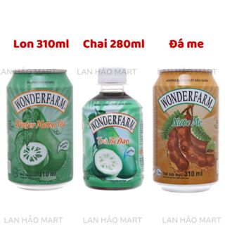 6 lon trà bí đao/ đá me Wonderfarm 310ml / 6 chai trà bí đao Wonderfarm 280ml