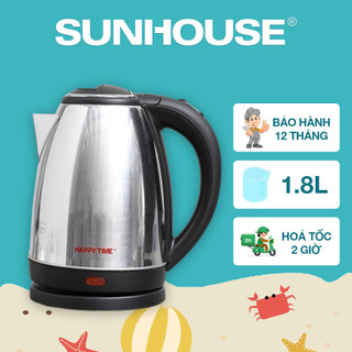 Ấm siêu tốc Inox 1.8L HAPPY TIME HTD1088 - Bảo hành 12 tháng