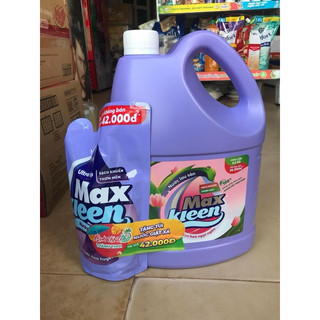 Nước lau sàn MaxKleen can 3,6kg tặng túi nước giặt 600g -42k