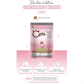 [400G] Thức Ăn Hạt Catsrang Kitten Dành Cho Mèo Con 2 Tháng