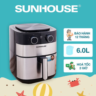 Nồi chiên không dầu 6L SUNHOUSE SHD4026 - Bảo hành 12 tháng