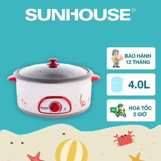 Lẩu điện 4L SUNHOUSE SH525L - Bảo hành 12 tháng
