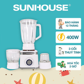 Máy xay sinh tố 3 cối SUNHOUSE SHD5582W - Bảo hành 12 tháng
