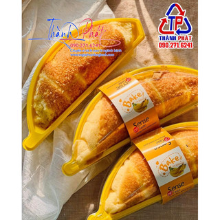 100 Hộp trái chuối đựng bánh - Hộp nhựa hình chuối đựng bánh - Hộp đựng bánh hình chuối