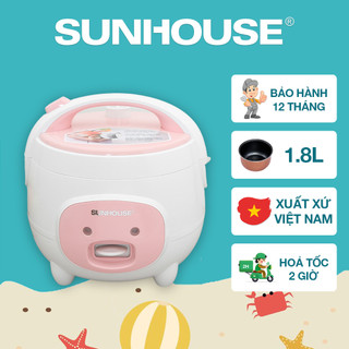 Nồi cơm điện 1.8L SUNHOUSE SHD8607W - Bảo hành 12 tháng