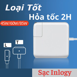 Sạc máy tính chân L,T INLOGY công suất 45W 60W 85W đời 2008 2009 2010 2011 2012 2013 2014 2015 2016,2017