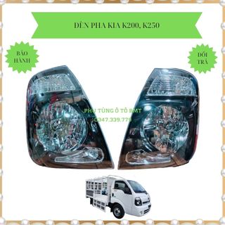 Đèn pha xe tải kia k200, kia k250, kia bonggo 3, mặt màu đen