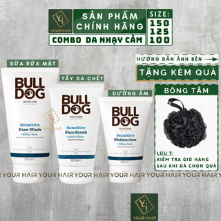 [COMBO da Nhạy Cảm] Sữa rửa mặt + Tẩy da chết + Kem dưỡng ẩm | Bulldog Sensitive Face Wash + Scrub + Moisturiser