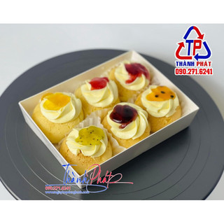 50c Hộp giấy CL1317 nắp trong chữ nhật Cl1317 đựng bánh su kem, bánh ngọt các loại - bánh after you Thái Lan