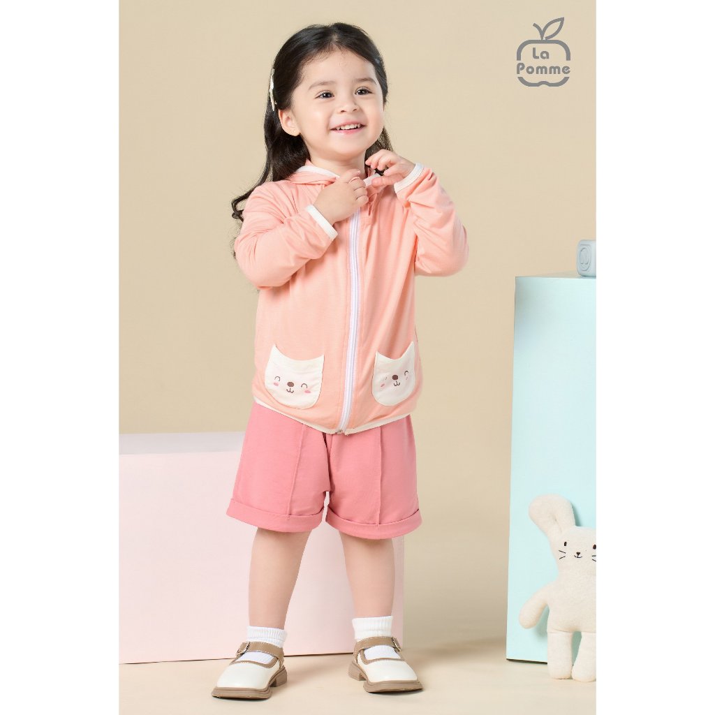 Aó khoác La Pomme Bamboo cotton khoác gió 2 lớp cao cấp thoáng mát chống nắng tốt cho bé trai bé gái 95004 95006 95007