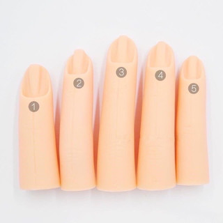 Bộ 5 ngón tay giả silicon thực hành nail - Set 5 ngón tay giả cho học viên nail