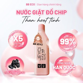 Nước giặt đồ lót Enzyme sinh học Jeyci BB ECO thành phần than hoạt tính giúp khử mùi, kháng khuẩn, an toàn cho làn da