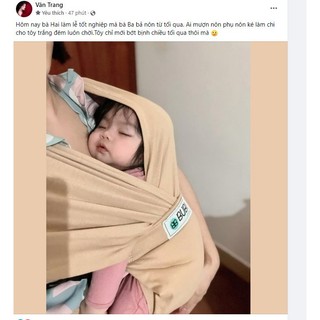 Địu vải BUBI Gen 3 - Be - Cotton 100%