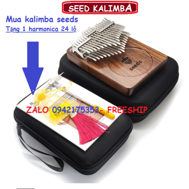 (HÀNG VIP) ĐÀN KALIMBA SEEDS CAO CẤP CÓ THĂNG GIÁNG LOẠI 34 PHÍM, 24 PHÍM,17 PHÍM GỖ WALNUT CỰC ĐẸP