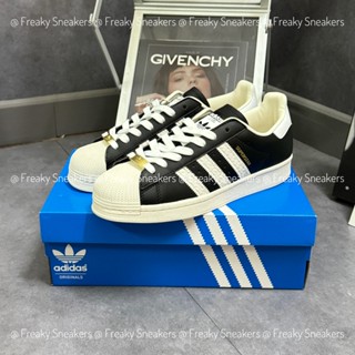 Giày Thể Thao SUPERSTAR BLACK GOLD TRIPES WHITE PATTERN, GIÀY THỂ THAO SÒ ĐEN GÓT TRẮNG