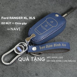 Bọc chìa khóa Ford ranger WT 2015 - 2018 cũ, XLS, XLT 2022 - 2023 da bò 100%