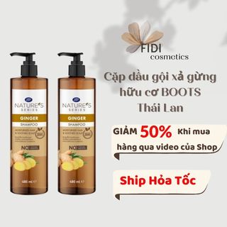Cặp dầu gội xả gừng hữu cơ BOOTS thái lan - Fidi Beauty