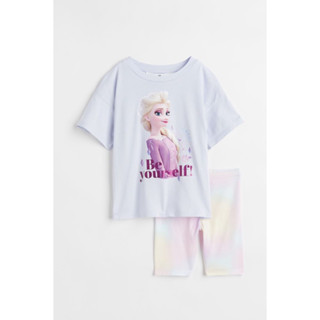 Set quần áo ngắn tay Elsa frozen HM H&M_authentic JP