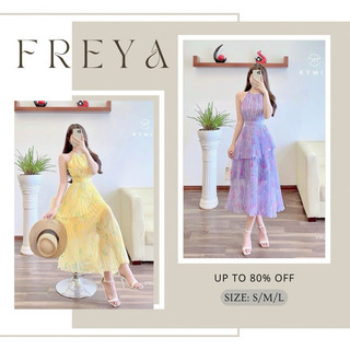 🛍Đầm váy nữ 🛍Đầm voan cổ yếm dáng dài dập ly 2 lớp xinh xắn