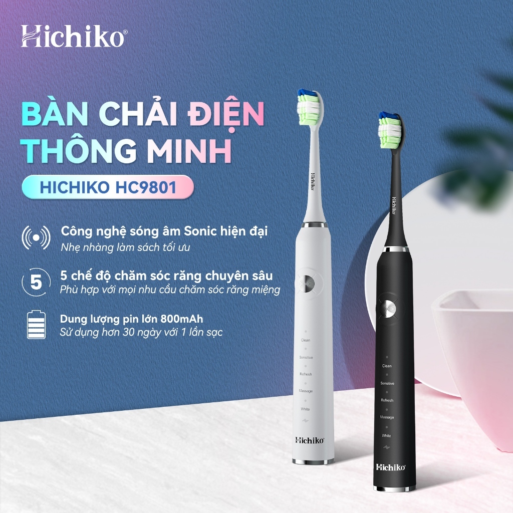 BÀN CHẢI ĐIỆN Hichiko HC 9801 chính hãng