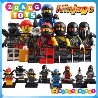 Đồ chơi Xếp hình Ninjago season 9 Skylor Jay Jet Jack Kai - Zane Skullbreaker Muzzle Cole Minifigures Lele A017 024