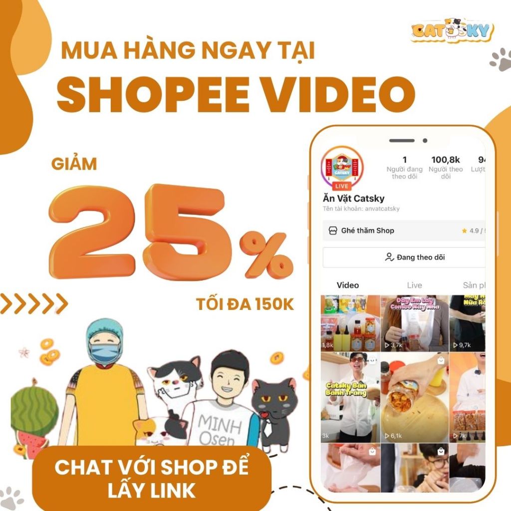 Cơm Cháy CATSKY FOOD đồ ăn vặt phân phối