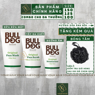 [COMBO da thường] Sửa rửa mặt + Tẩy da chết + Dưỡng ẩm | Bulldog Original Face Wash + Scrub + Moisturisers