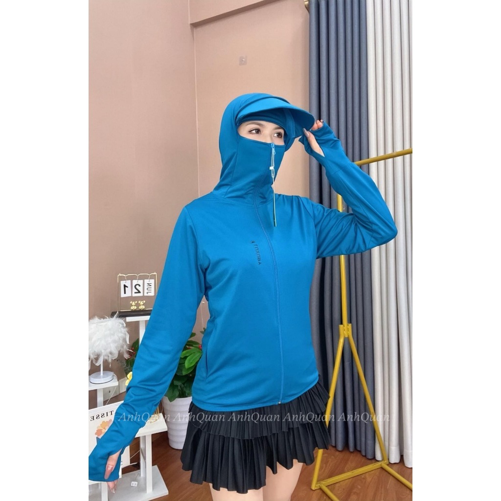 [38-80kg] Áo chống nắng nữ 2 lớp vải kim cương thoáng mát hàng loại 1 thiết kế che trán,vành mũ chống nắng,co giãn 4c | BigBuy360 - bigbuy360.vn