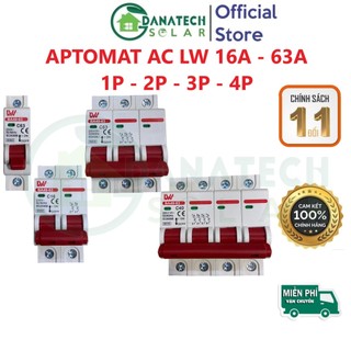 Aptomat AC LW 1P 2P 3P 4P 220V 16A đến 63A bảo vệ chống quá tải ngắn mạch