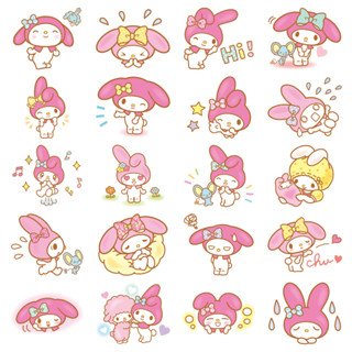Set 40 sticker My Melody (Lovely Days ver.) dễ thương cute TooYoo BK30059