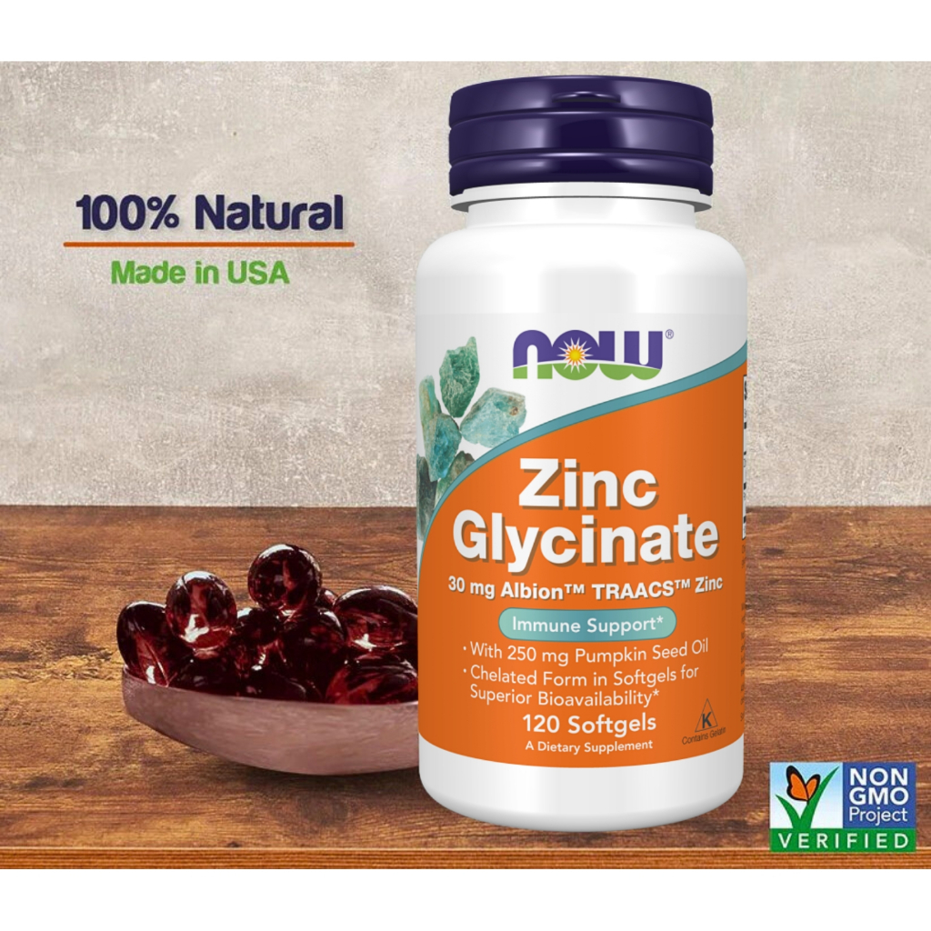 [ƯA CHUỘNG] Viên Kẽm Zinc Bisglycinate NOW Nhập Mỹ Tăng Đề Kháng Sức Khoẻ Điều Hòa Nội Tiết Tố (120 viên) - YoungFit
