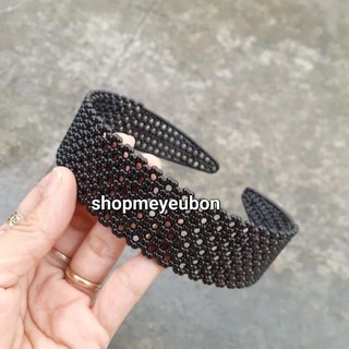 Bờm cài tóc lưới đen bóng (bản 2cm/3cm/4.2cm)