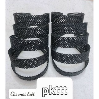 Bờm cài tóc lưới đen bóng (bản 2cm/3cm/4.2cm)