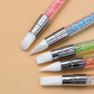 Cọ silicon nail 2 đầu đa năng nặn hoa miết sticker ( set 5 cây )
