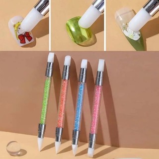 Cọ silicon nail 2 đầu đa năng nặn hoa miết sticker ( set 5 cây )