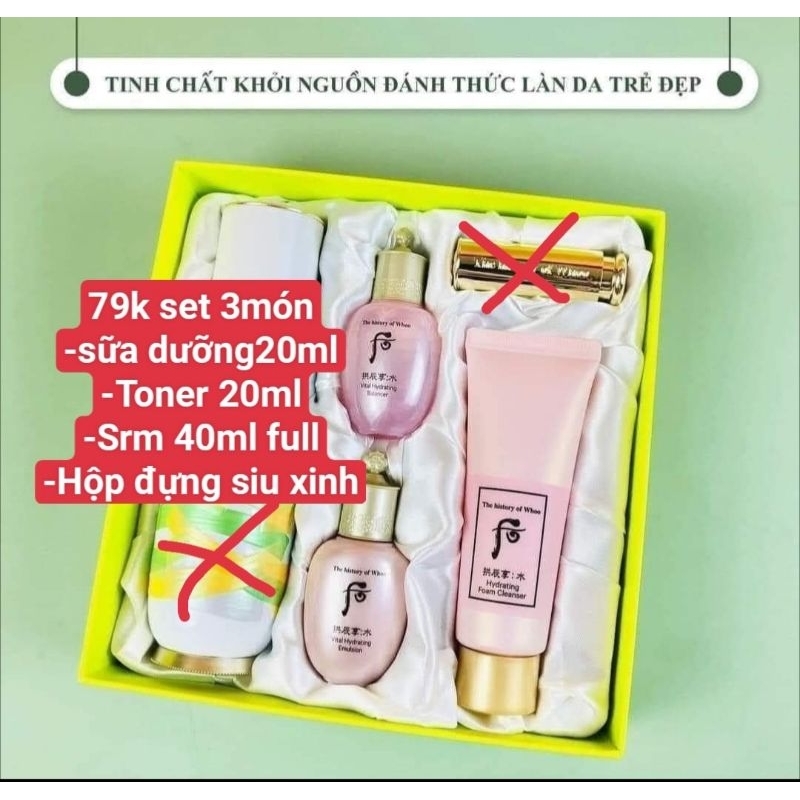 Set 3 món tính chất tái sinh cao cấp Whoo