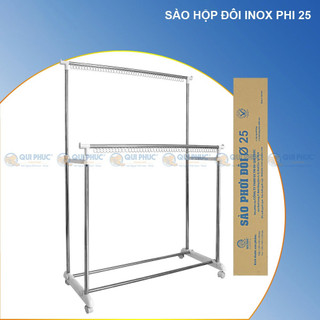 Qui Phúc, Sào phơi đồ đôi inox có khoen, giàn phơi quần áo