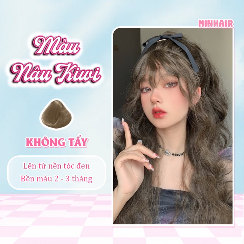 thuốc nhuộm tóc màu nâu kiwi, combo thuốc nhuộm tóc tại nhà màu nâu