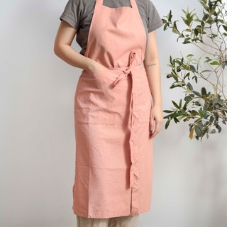 Tạp dề linen dây đeo đơn giản nhà bếp - Salmone Kitchen