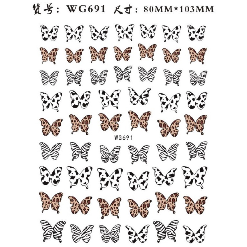 Sticker & Decal dán móng tay trứng cút vân nail